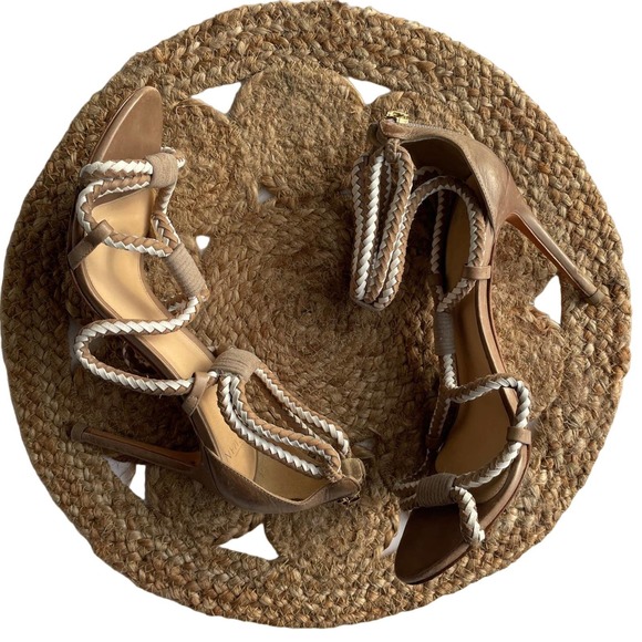 Alexander Birman Tan  suede and leather western inspired Stilleto Sandals main image 7